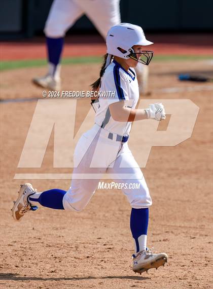 Thumbnail 2 in Beckville vs. Forsan (UIL 2A Softball Semifinal) photogallery.