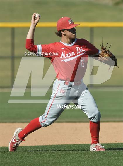 Thumbnail 1 in Dana Hills vs. Mater Dei (Game 1) photogallery.