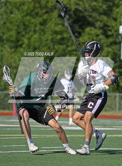 Thumbnail 3 in Northwest Catholic vs. Canton (CIAC Class S semifinal) photogallery.