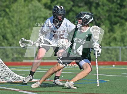 Thumbnail 1 in Northwest Catholic vs. Canton (CIAC Class S semifinal) photogallery.