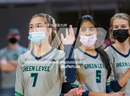 Thumbnail 1 in Green Level vs. Ardrey Kell (NCHSAA 4A Final) (1 of 2) (Pre-game, post-game, awards, and team photos) photogallery.
