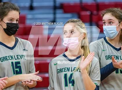 Thumbnail 3 in Green Level vs. Ardrey Kell (NCHSAA 4A Final) (1 of 2) (Pre-game, post-game, awards, and team photos) photogallery.