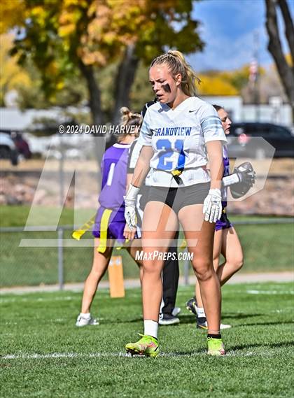 Thumbnail 2 in 5A Flag Football Second Round Grandview vs Arvada West photogallery.