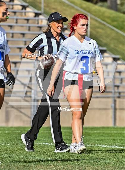 Thumbnail 2 in 5A Flag Football Second Round Grandview vs Arvada West photogallery.