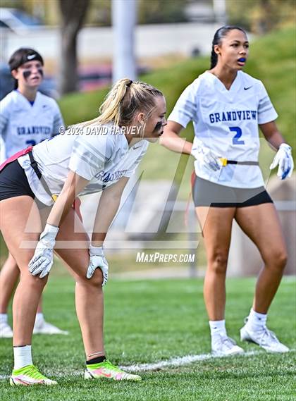 Thumbnail 3 in 5A Flag Football Second Round Grandview vs Arvada West photogallery.