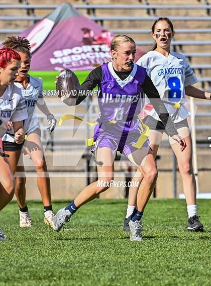 Thumbnail 3 in 5A Flag Football Second Round Grandview vs Arvada West photogallery.