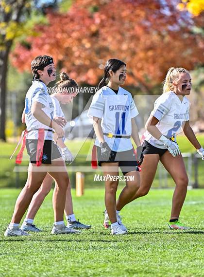 Thumbnail 3 in 5A Flag Football Second Round Grandview vs Arvada West photogallery.