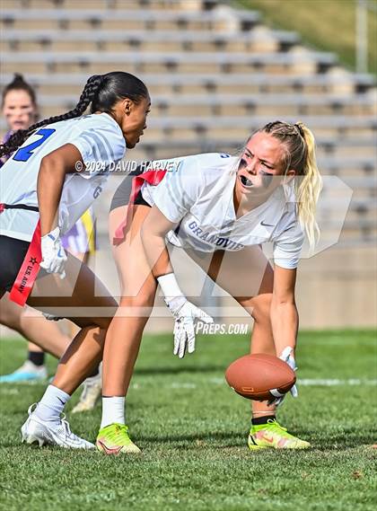Thumbnail 3 in 5A Flag Football Second Round Grandview vs Arvada West photogallery.