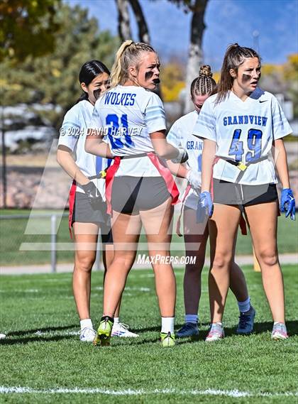 Thumbnail 1 in 5A Flag Football Second Round Grandview vs Arvada West photogallery.