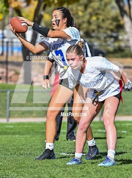Thumbnail 1 in 5A Flag Football Second Round Grandview vs Arvada West photogallery.