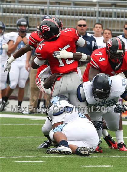 Thumbnail 1 in Camden County vs. Glenville (Kirk Herbstreit National Kickoff Classic) photogallery.