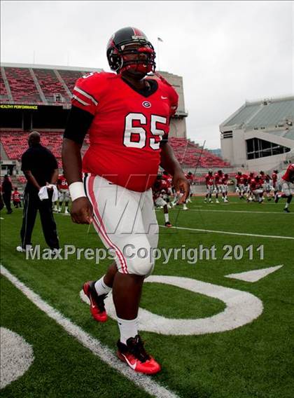 Thumbnail 1 in Camden County vs. Glenville (Kirk Herbstreit National Kickoff Classic) photogallery.