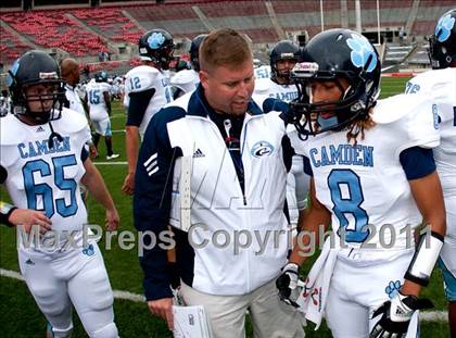 Thumbnail 2 in Camden County vs. Glenville (Kirk Herbstreit National Kickoff Classic) photogallery.