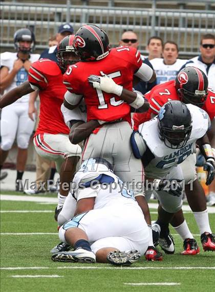 Thumbnail 3 in Camden County vs. Glenville (Kirk Herbstreit National Kickoff Classic) photogallery.