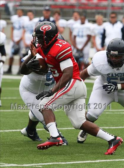 Thumbnail 1 in Camden County vs. Glenville (Kirk Herbstreit National Kickoff Classic) photogallery.