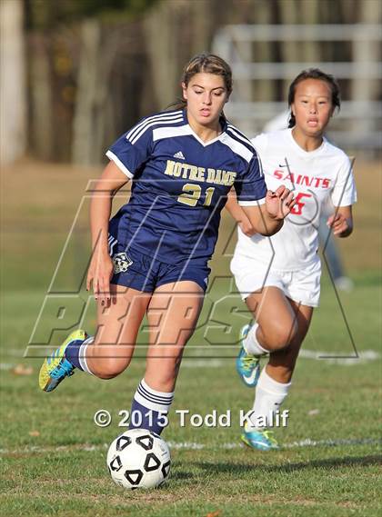 Thumbnail 2 in Notre Dame-Fairfield @ St. Bernard (CIAC Class M 1st Round) photogallery.