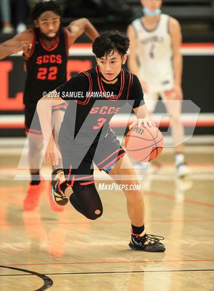 Thumbnail 1 in Beverly Hills vs Santa Clarita Christian (The Beverly Hills Basketball Tournament) photogallery.