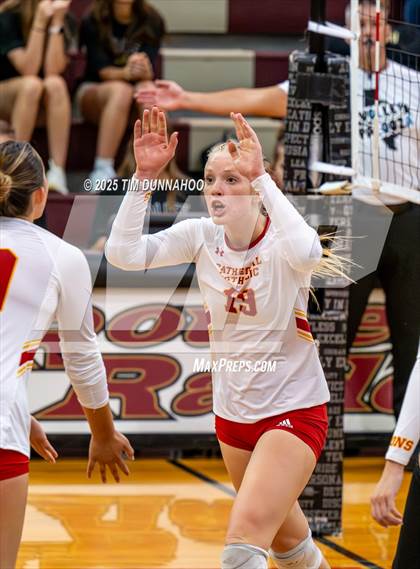 Thumbnail 2 in Cathedral Catholic vs Allen (Volleypalooza Gold Division Quarterfinal) photogallery.