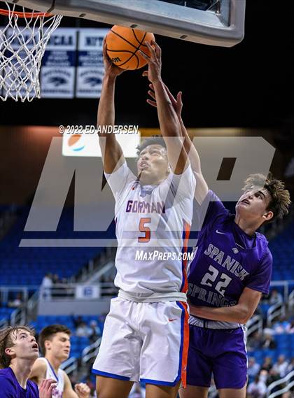 Thumbnail 3 in Bishop Gorman vs. Spanish Springs (NIAA State 5A Semifinal) photogallery.
