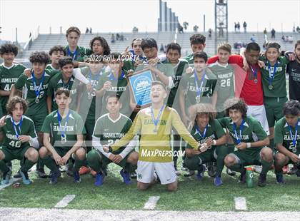 Thumbnail 2 in Hamilton vs. Rivera (CIF Los Angles City Section D3 Final) photogallery.