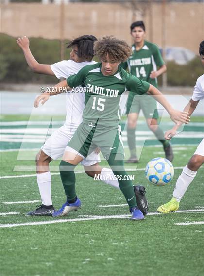Thumbnail 2 in Hamilton vs. Rivera (CIF Los Angles City Section D3 Final) photogallery.