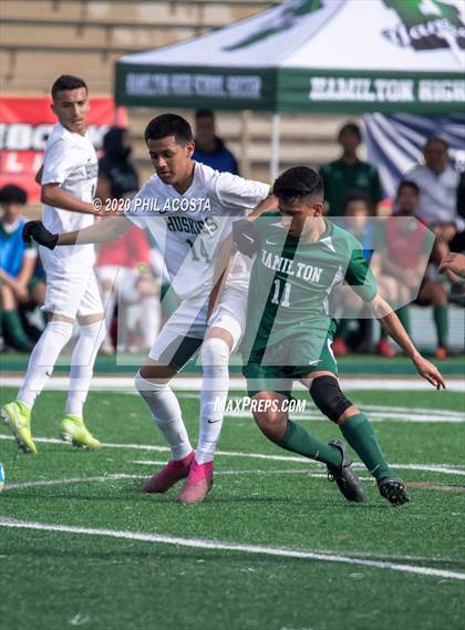Thumbnail 3 in Hamilton vs. Rivera (CIF Los Angles City Section D3 Final) photogallery.