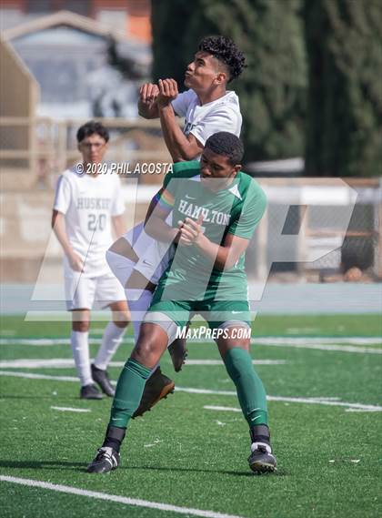 Thumbnail 2 in Hamilton vs. Rivera (CIF Los Angles City Section D3 Final) photogallery.