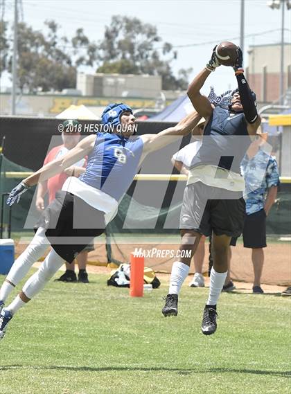 Thumbnail 3 in Charter Oak vs. St. John Bosco (Battle at the Beach 7-on-7) photogallery.