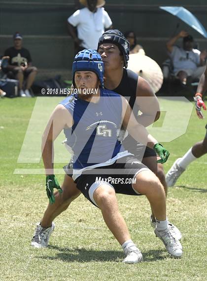 Thumbnail 3 in Charter Oak vs. St. John Bosco (Battle at the Beach 7-on-7) photogallery.