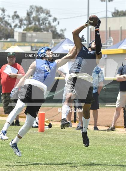 Thumbnail 1 in Charter Oak vs. St. John Bosco (Battle at the Beach 7-on-7) photogallery.