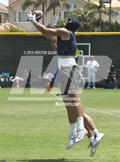 Thumbnail 2 in Charter Oak vs. St. John Bosco (Battle at the Beach 7-on-7) photogallery.
