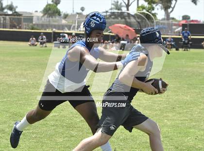 Thumbnail 1 in Charter Oak vs. St. John Bosco (Battle at the Beach 7-on-7) photogallery.