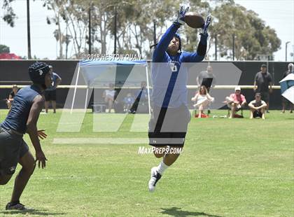 Thumbnail 3 in Charter Oak vs. St. John Bosco (Battle at the Beach 7-on-7) photogallery.