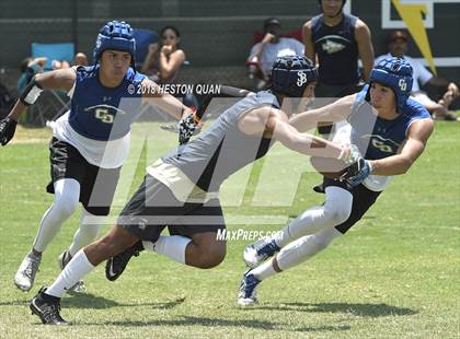 Thumbnail 3 in Charter Oak vs. St. John Bosco (Battle at the Beach 7-on-7) photogallery.