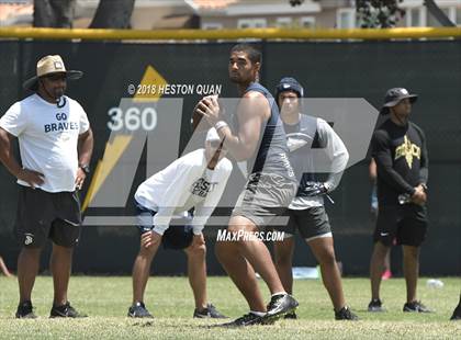Thumbnail 3 in Charter Oak vs. St. John Bosco (Battle at the Beach 7-on-7) photogallery.