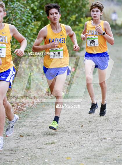 Thumbnail 1 in IHSAA Noblesville Cross Country Sectional Championship (Editorial Only) photogallery.