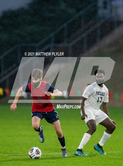 Thumbnail 2 in Pine Lake Preparatory vs. Franklin Academy (2 of 3 - NCHSAA 1A Final - Overtime, Rain, and Fog) photogallery.
