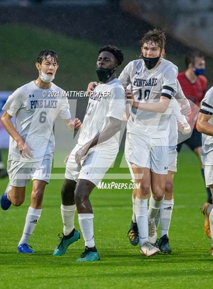 Thumbnail 3 in Pine Lake Preparatory vs. Franklin Academy (2 of 3 - NCHSAA 1A Final - Overtime, Rain, and Fog) photogallery.