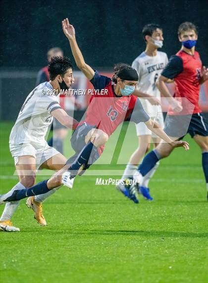 Thumbnail 1 in Pine Lake Preparatory vs. Franklin Academy (2 of 3 - NCHSAA 1A Final - Overtime, Rain, and Fog) photogallery.