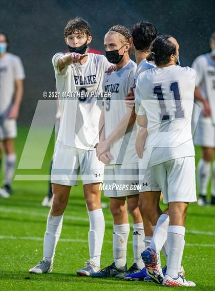 Thumbnail 1 in Pine Lake Preparatory vs. Franklin Academy (2 of 3 - NCHSAA 1A Final - Overtime, Rain, and Fog) photogallery.