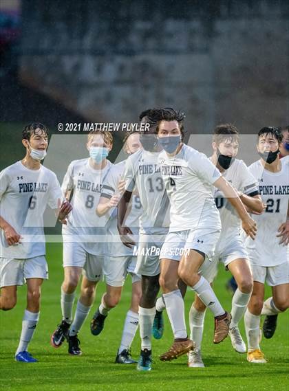 Thumbnail 3 in Pine Lake Preparatory vs. Franklin Academy (2 of 3 - NCHSAA 1A Final - Overtime, Rain, and Fog) photogallery.