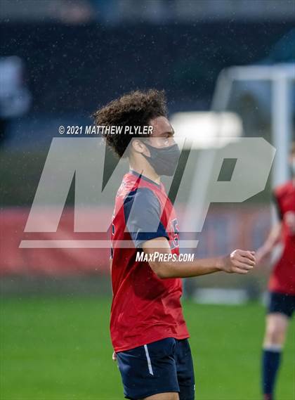 Thumbnail 2 in Pine Lake Preparatory vs. Franklin Academy (2 of 3 - NCHSAA 1A Final - Overtime, Rain, and Fog) photogallery.