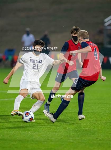 Thumbnail 3 in Pine Lake Preparatory vs. Franklin Academy (2 of 3 - NCHSAA 1A Final - Overtime, Rain, and Fog) photogallery.