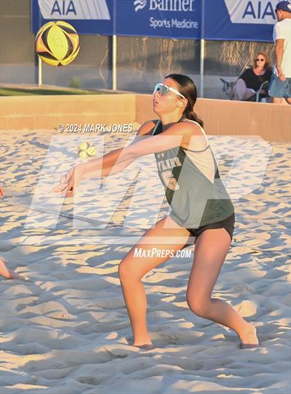 Thumbnail 3 in Notre Dame Prep vs. Skyline (AIA DI Pairs Round 1 Playoff) photogallery.