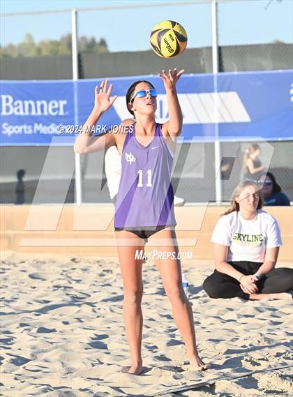 Thumbnail 3 in Notre Dame Prep vs. Skyline (AIA DI Pairs Round 1 Playoff) photogallery.