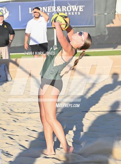 Thumbnail 3 in Notre Dame Prep vs. Skyline (AIA DI Pairs Round 1 Playoff) photogallery.