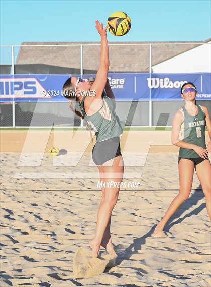 Thumbnail 3 in Notre Dame Prep vs. Skyline (AIA DI Pairs Round 1 Playoff) photogallery.