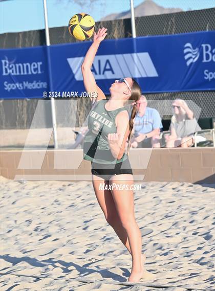 Thumbnail 2 in Notre Dame Prep vs. Skyline (AIA DI Pairs Round 1 Playoff) photogallery.