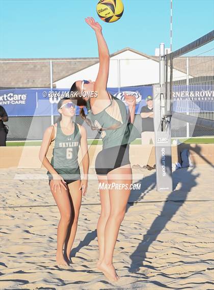 Thumbnail 1 in Notre Dame Prep vs. Skyline (AIA DI Pairs Round 1 Playoff) photogallery.