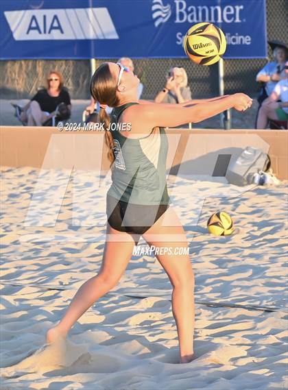 Thumbnail 2 in Notre Dame Prep vs. Skyline (AIA DI Pairs Round 1 Playoff) photogallery.